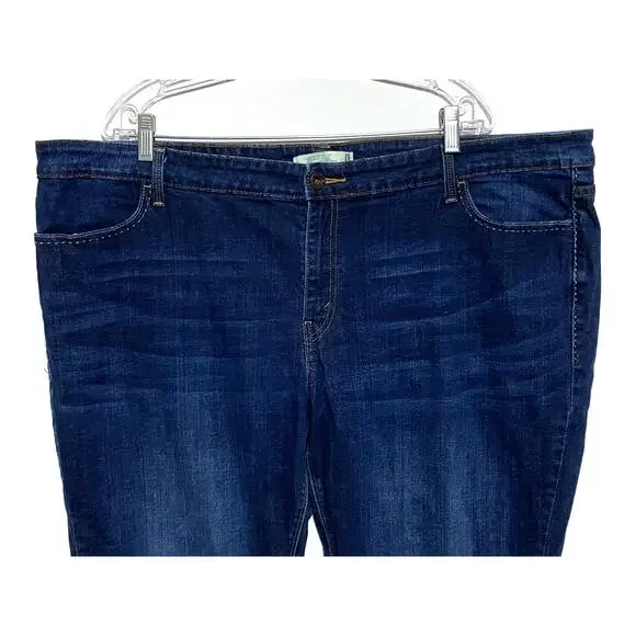 Levis Bootcut 590 Jeans Women 24S Flap Pockets Classic Western 25x28.5 Dark Wash - Picture 3 of 8